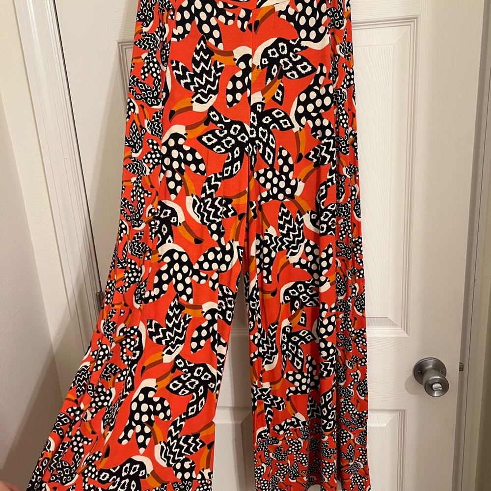 Farm Rio Scarf Wide-Leg Pants